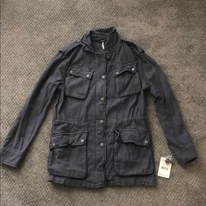 Free People Utility Blue Jacket - NWT - Sz XS